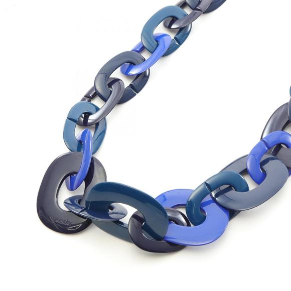 Hermes Hermès Karamba Necklace Jewelry, Plastic, Lacquer, Women's, Blue, Navy - Picture 1 of 8